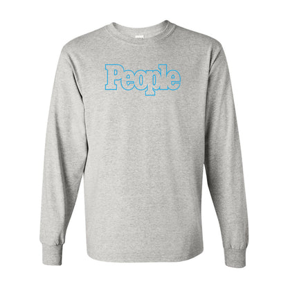 Men's People Magazine Logo Gildan Heavy Cotton Long Sleeve T-Shirt