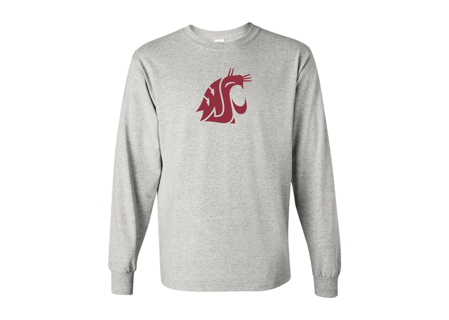 Men's Washington State Cougars Gildan Heavy Cotton Long Sleeve T-Shirt
