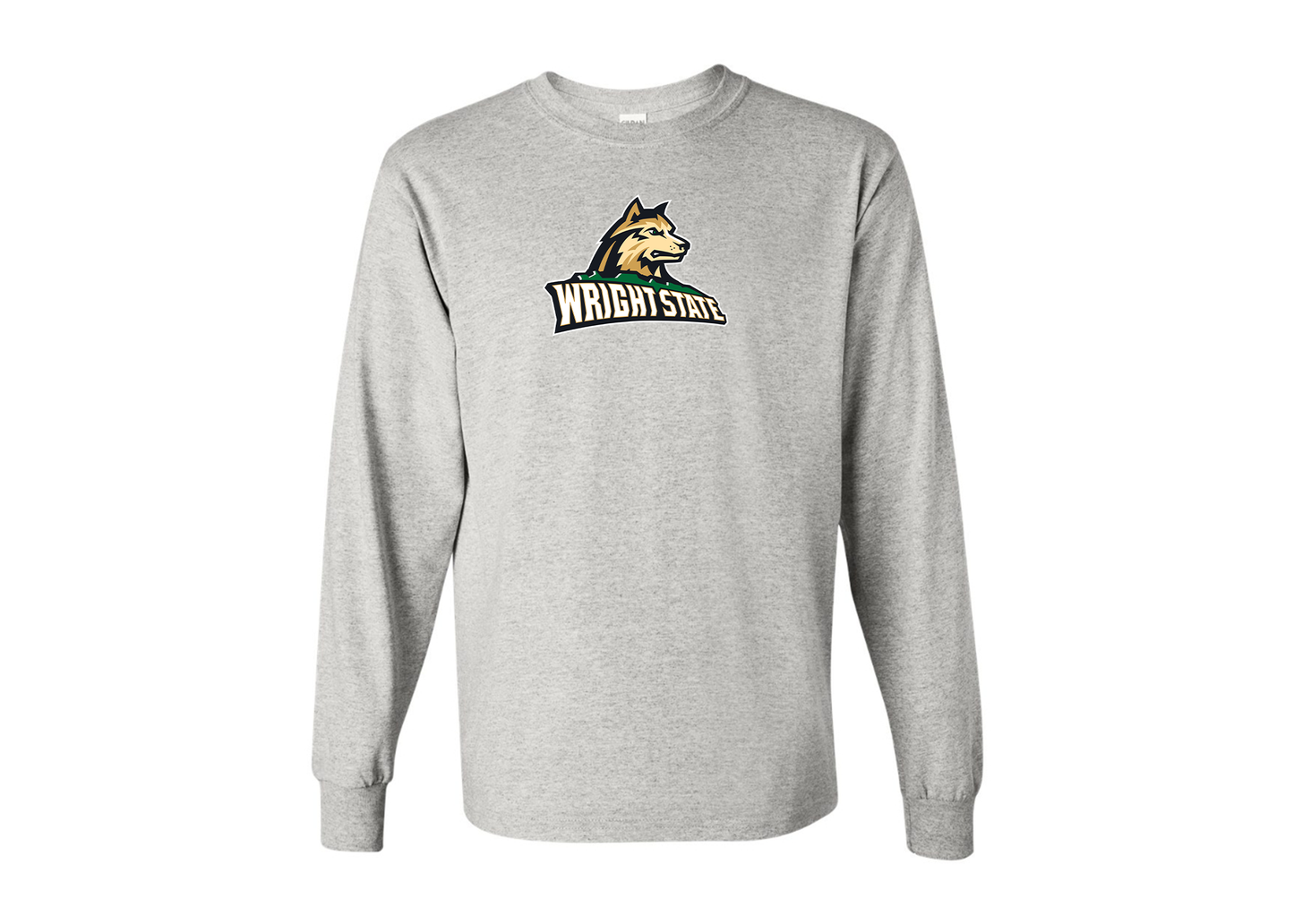 Men's Wright State Raiders Gildan Heavy Cotton Long Sleeve T-Shirt