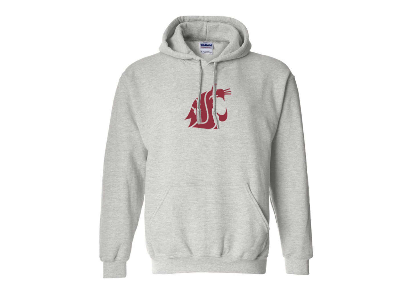 Men's Washington State Cougars Gildan  Heavy Blend Hooded Sweatshirt