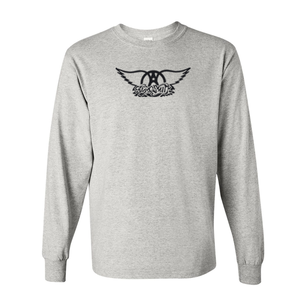 Men's Aerosmith Logo Gildan Heavy Cotton Long Sleeve T-Shirt