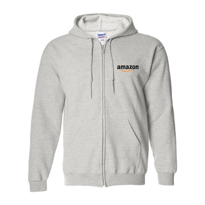 Men's Amazon Logo Gildan  Heavy Blend Full Zip Hooded Sweatshirt