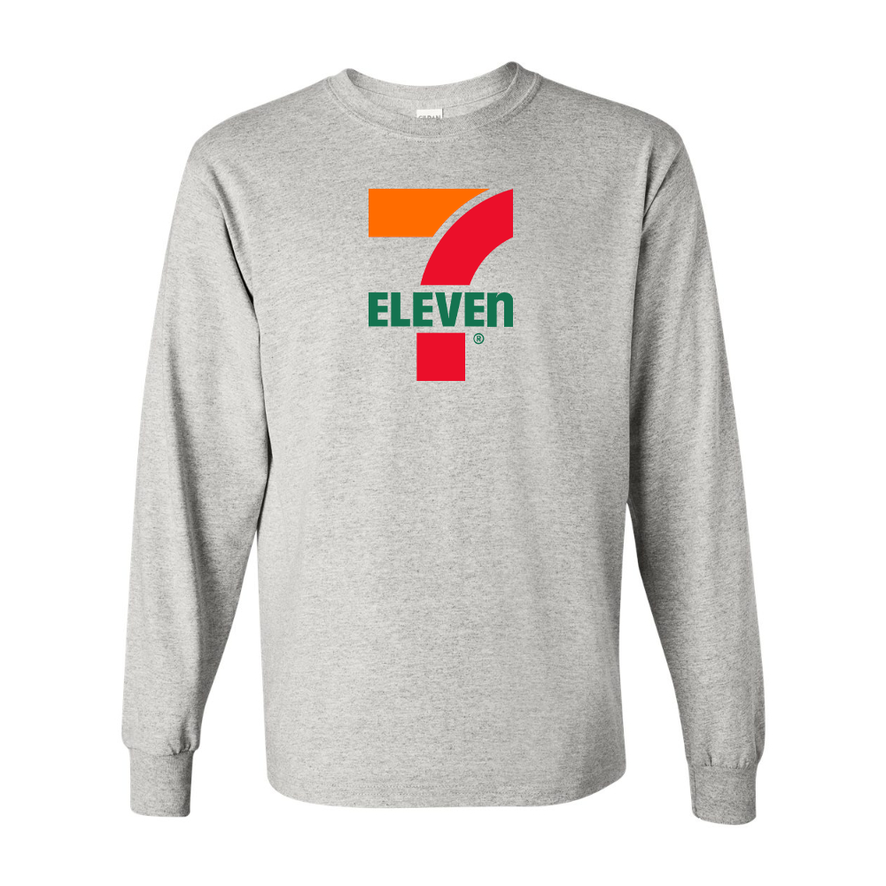 Men's 7 Eleven Logo Gildan Heavy Cotton Long Sleeve T-Shirt