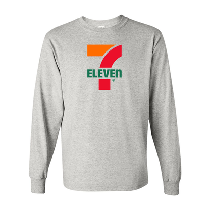 Men's 7 Eleven Logo Gildan Heavy Cotton Long Sleeve T-Shirt