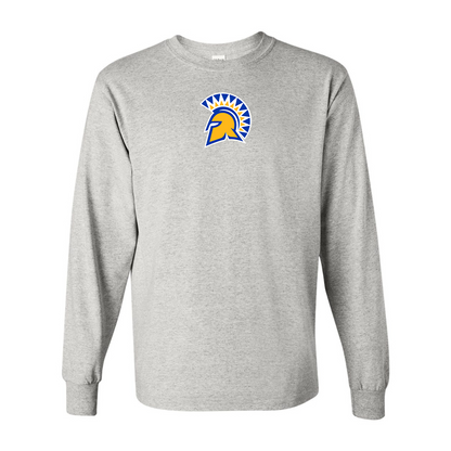 Men's San Jose State Spartans Logo Gildan Heavy Cotton Long Sleeve T-Shirt