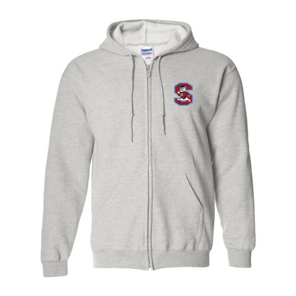 Men's South Carolina State Bulldogs Logo Gildan  Heavy Blend Full Zip Hooded Sweatshirt
