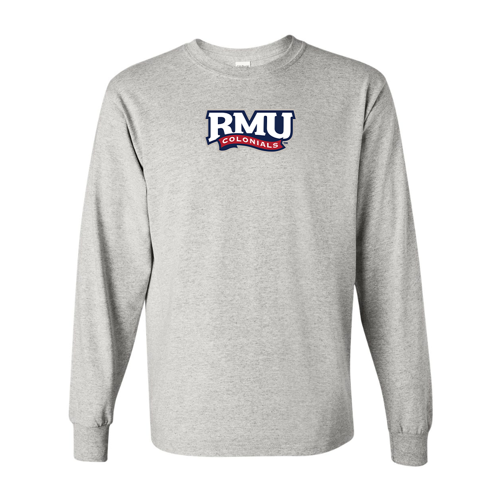 Men's Robert Morris Colonials Logo Gildan Heavy Cotton Long Sleeve T-Shirt