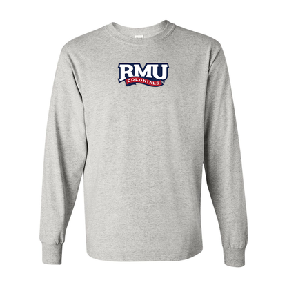 Men's Robert Morris Colonials Logo Gildan Heavy Cotton Long Sleeve T-Shirt