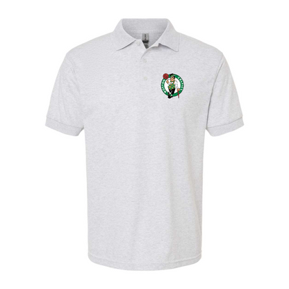 Men's Boston Celtics Logo Gildan Dry Blend Jersey Polo