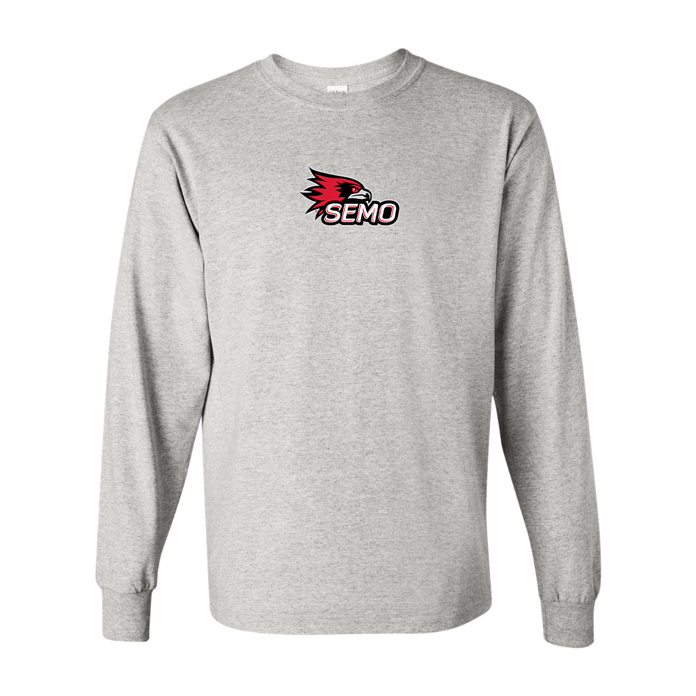 Men's SEMO Redhawks Logo Gildan Heavy Cotton Long Sleeve T-Shirt
