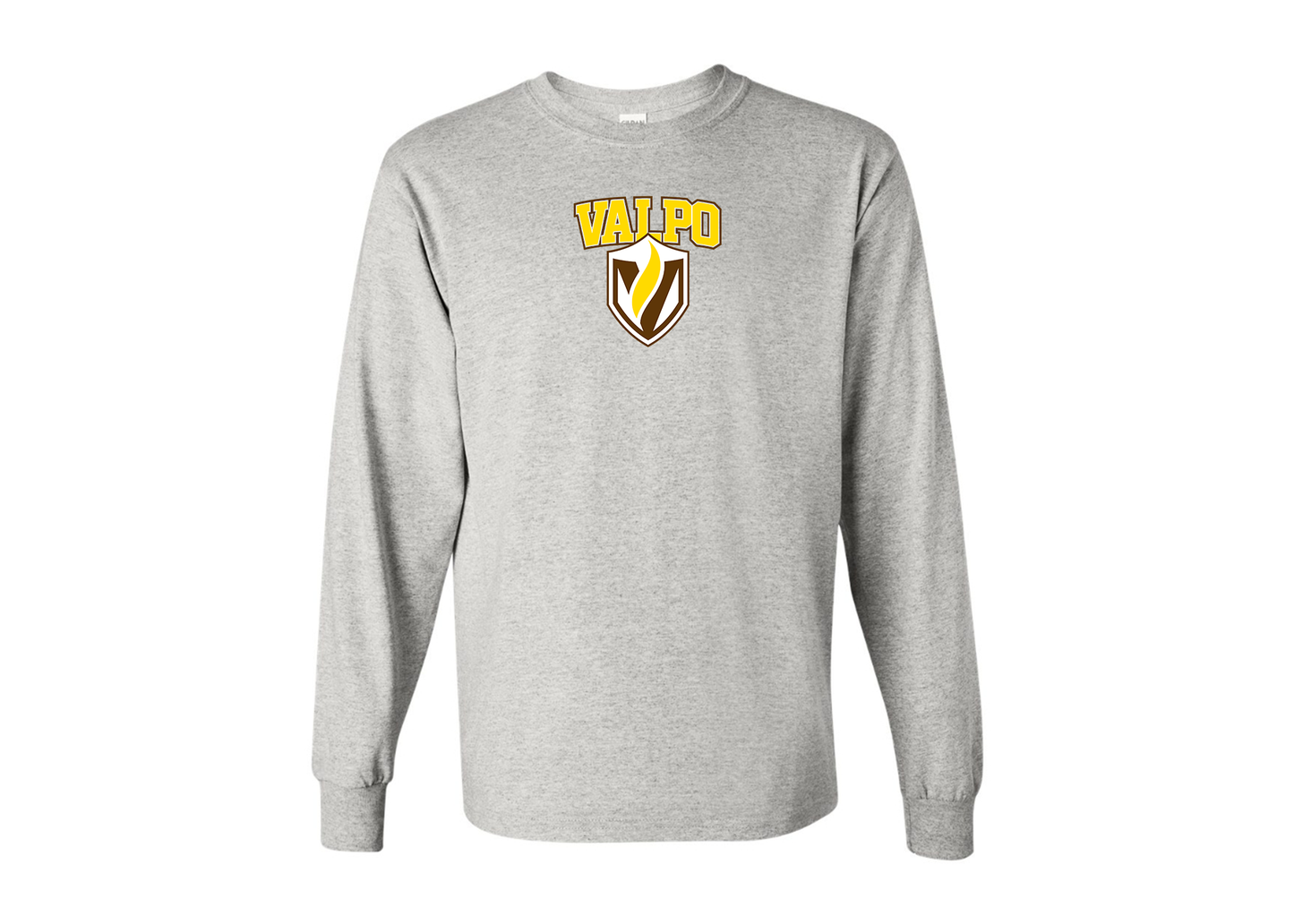 Men's Valparaiso Crusaders Gildan Heavy Cotton Long Sleeve T-Shirt