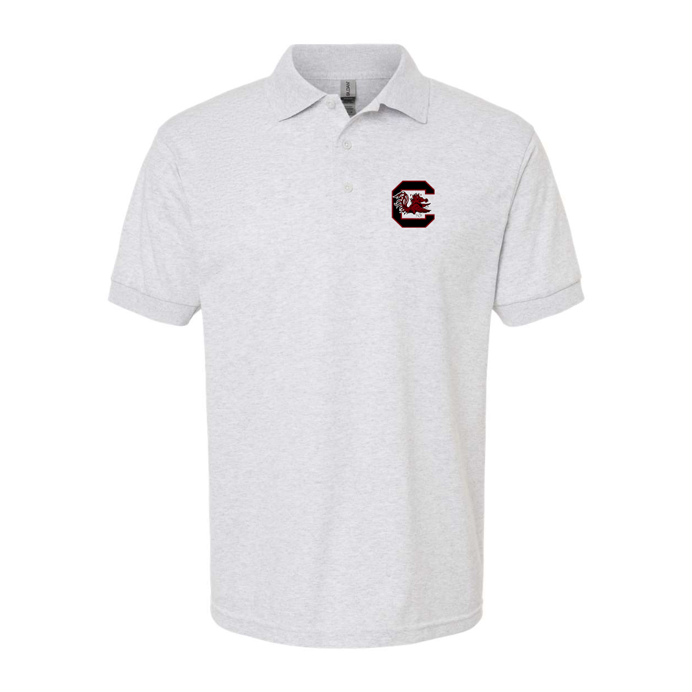 Men's South Carolina Gamecocks Logo Gildan Dry Blend Jersey Polo
