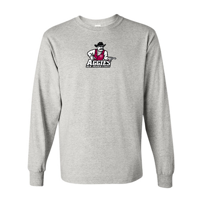 Men's Aggies New Mexico State Logo Gildan Heavy Cotton Long Sleeve T-Shirt