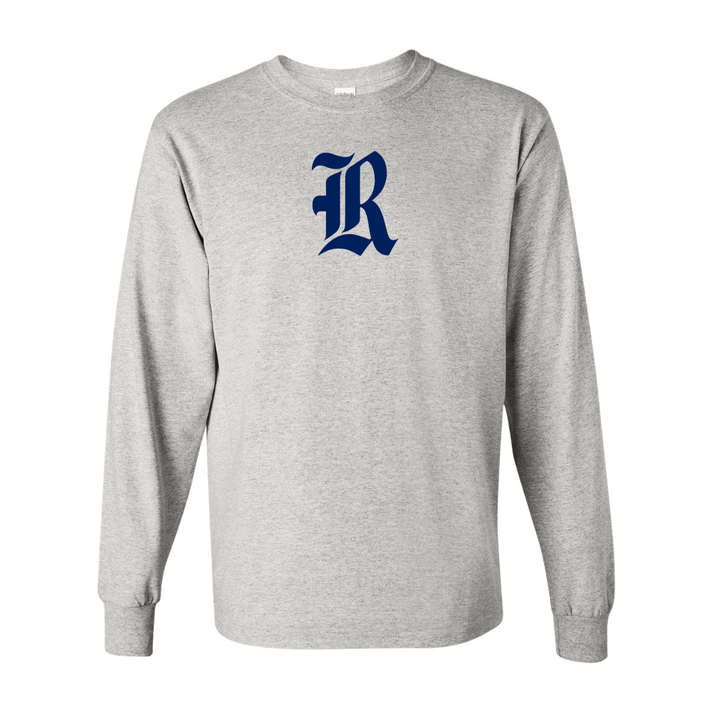 Men's Rice Owls Logo Gildan Heavy Cotton Long Sleeve T-Shirt