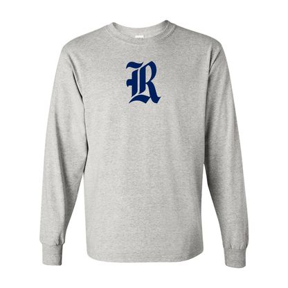 Men's Rice Owls Logo Gildan Heavy Cotton Long Sleeve T-Shirt