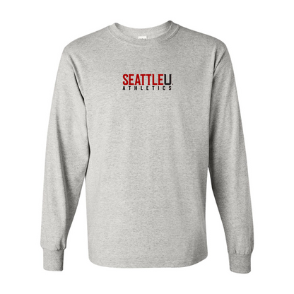 Men's Seattle Redhawks Logo Gildan Heavy Cotton Long Sleeve T-Shirt