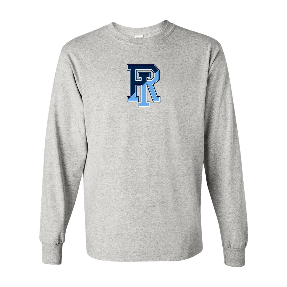 Men's Rhode Island Rams Logo Gildan Heavy Cotton Long Sleeve T-Shirt