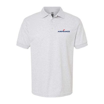 Men's Air France Logo Gildan Dry Blend Jersey Polo