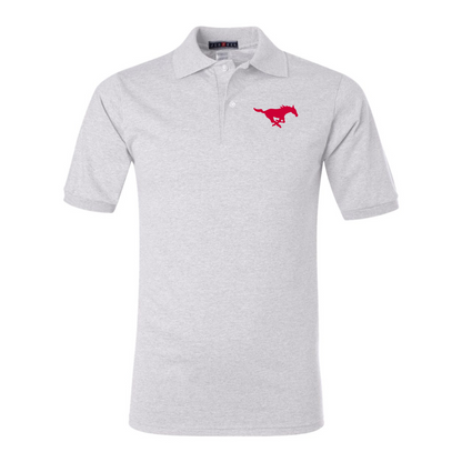 Men's SMU Mustangs Logo JERZEES  SpotShield polo