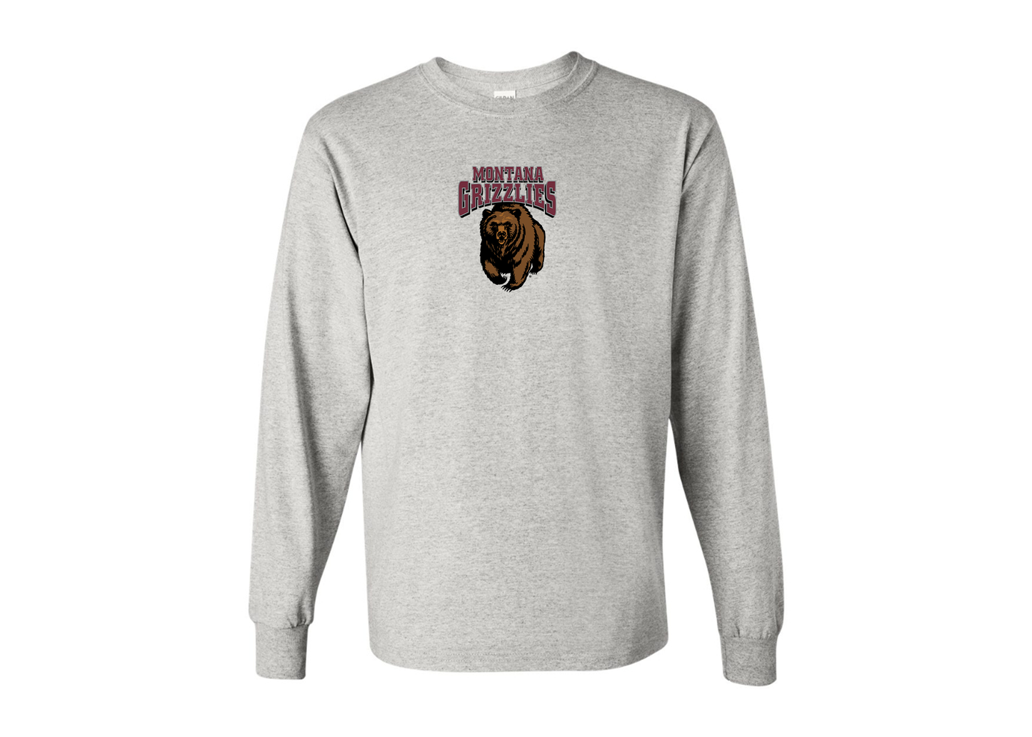 Men's Montana Grizzliesl Gildan Heavy Cotton Long Sleeve T-Shirt