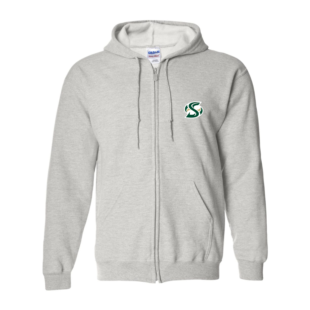 Men's Sacramento State Hornets Logo  Gildan  Heavy Blend Full Zip Hooded Sweatshirt