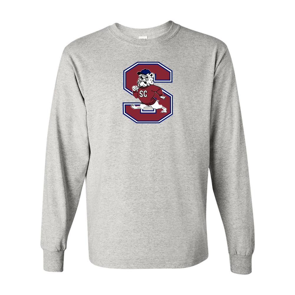 Men's South Carolina State Bulldogs Logo Gildan Heavy Cotton Long Sleeve T-Shirt