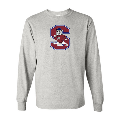 Men's South Carolina State Bulldogs Logo Gildan Heavy Cotton Long Sleeve T-Shirt