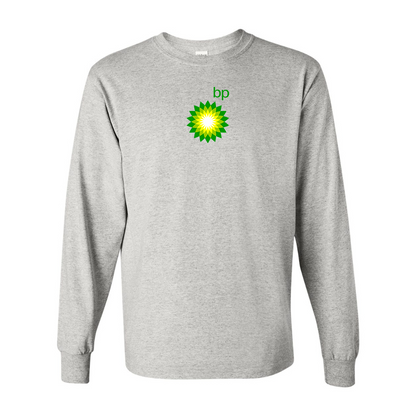 Men's BP Oil Logo Gildan Heavy Cotton Long Sleeve T-Shirt