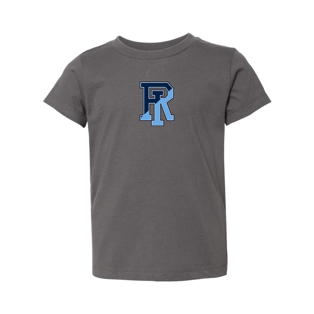 Rhode Island Rams Logo BELLA  CANVAS Toddler Jersey Tee