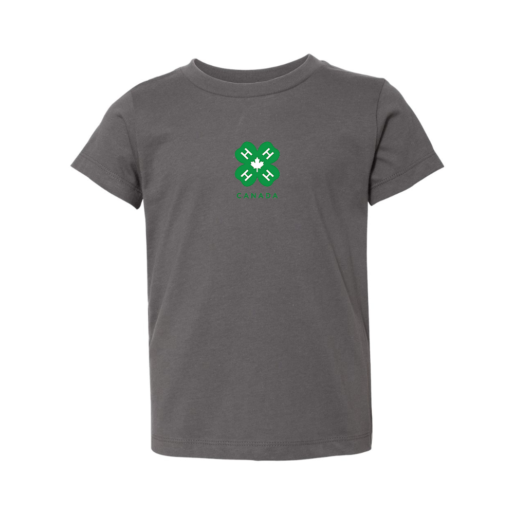 4H Canada Logo BELLA  CANVAS Toddler Jersey Tee