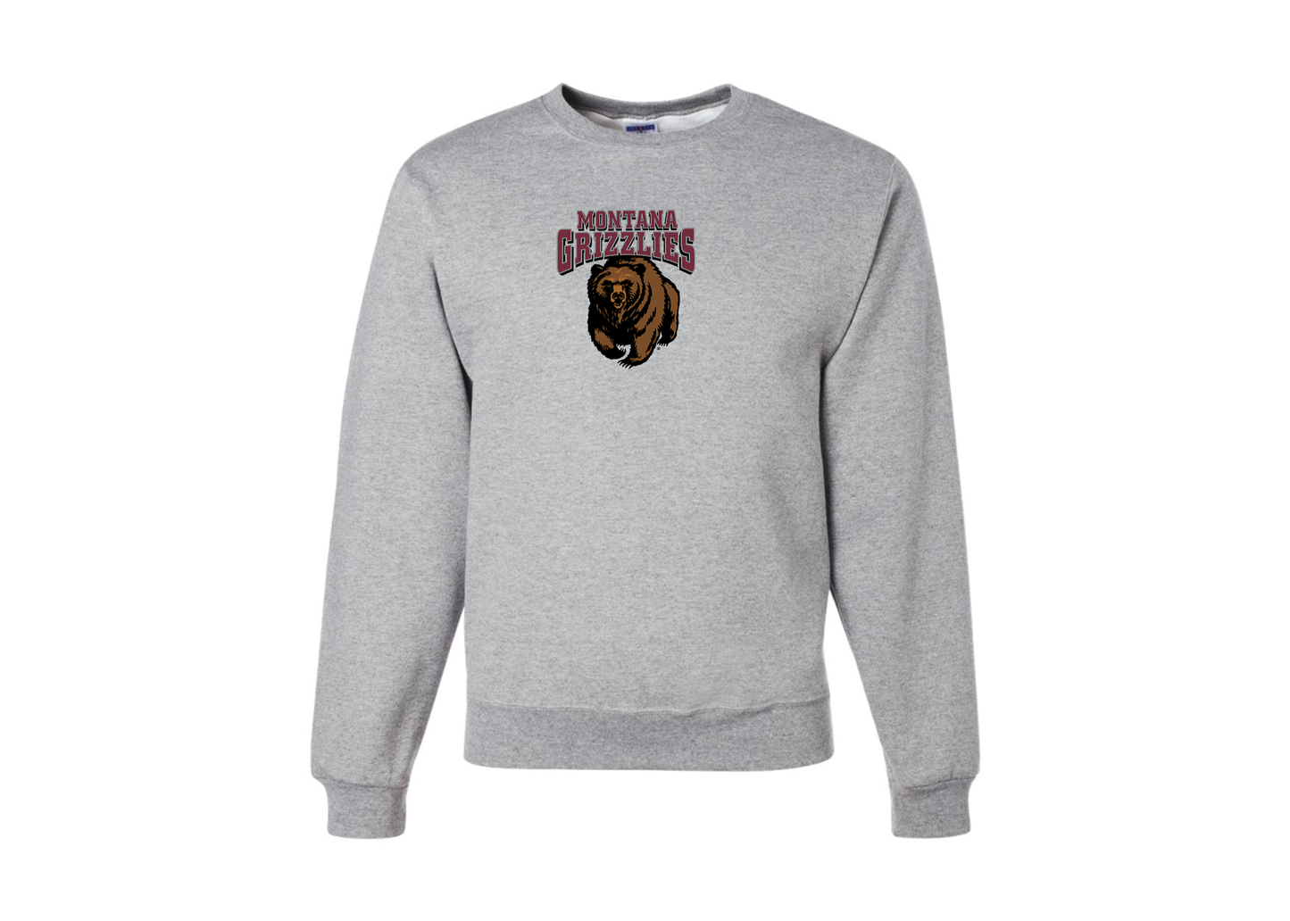 Men's Montana Grizzliesl JERZEES NuBlend Crewneck Sweatshirt