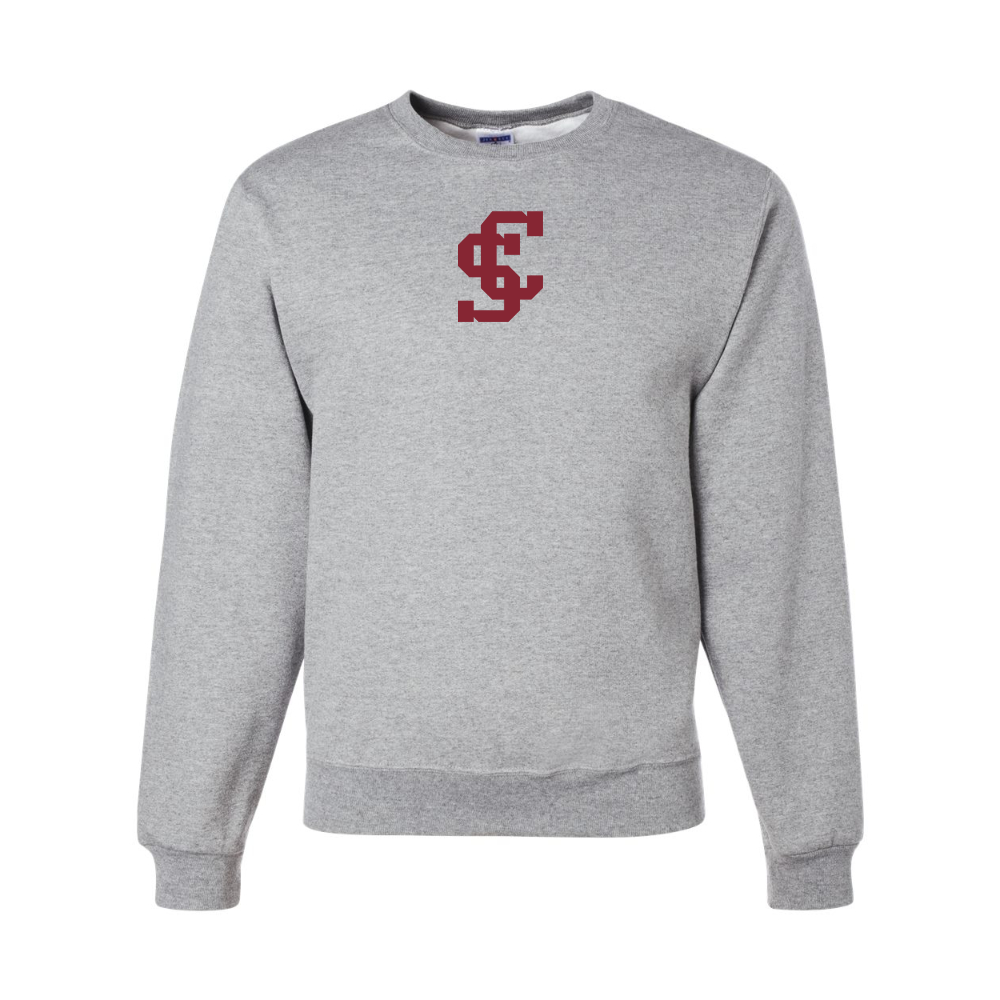 Men's Santa Clara Broncos Logo JERZEES NuBlend Crewneck Sweatshirt