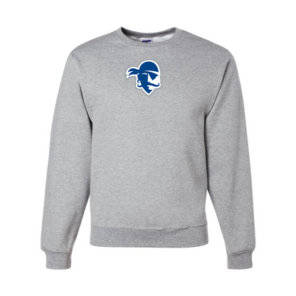 Men's Seton Hall Pirates Logo JERZEES NuBlend Crewneck Sweatshirt