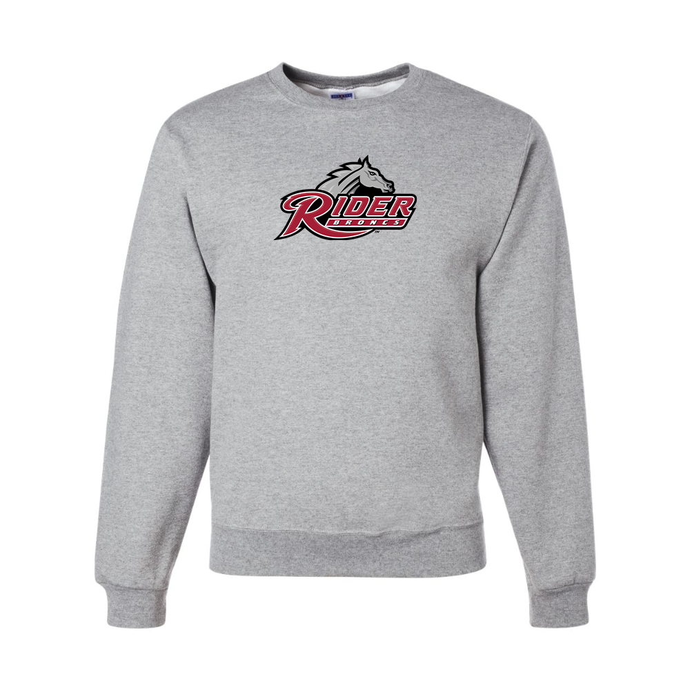 Men's Rider Broncs Logo  JERZEES NuBlend Crewneck Sweatshirt