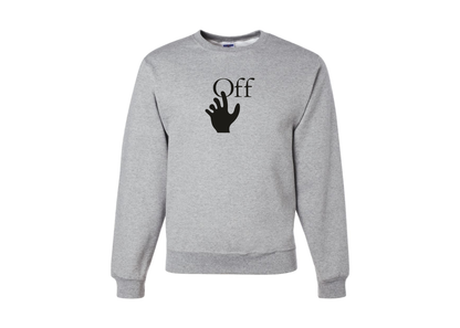 Men's Off-White Hand JERZEES NuBlend Crewneck Sweatshirt