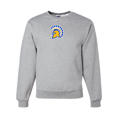 Men's San Jose State Spartans Logo JERZEES NuBlend Crewneck Sweatshirt