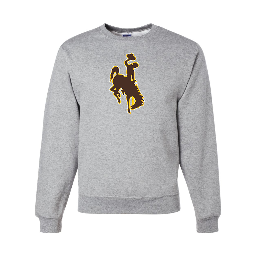 Men's Wyoming Cowboys JERZEES NuBlend Crewneck Sweatshirt