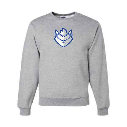 Men's Saint Louis Billikens Logo JERZEES NuBlend Crewneck Sweatshirt