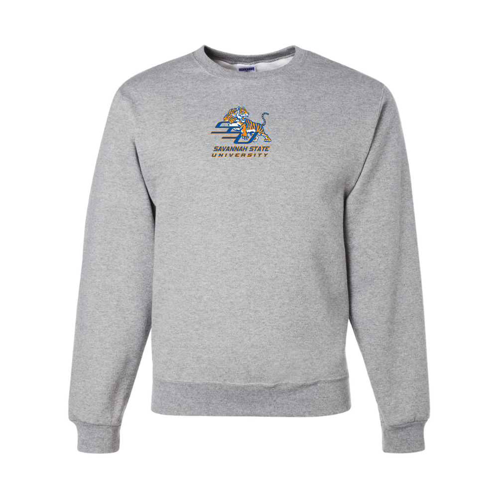Men's Savannah State Tigers Logo JERZEES NuBlend Crewneck Sweatshirt
