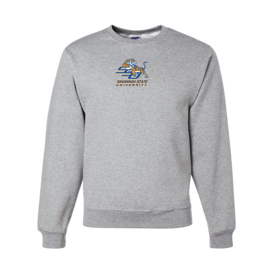 Men's Savannah State Tigers Logo JERZEES NuBlend Crewneck Sweatshirt