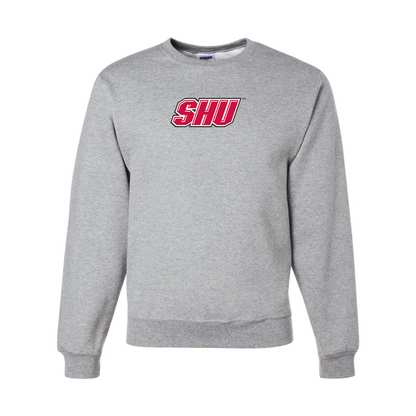 Men's Sacred Heart Pioneers Logo JERZEES NuBlend Crewneck Sweatshirt