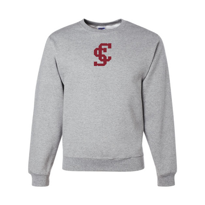 Men's Santa Clara Broncos Logo  JERZEES NuBlend Crewneck Sweatshirt