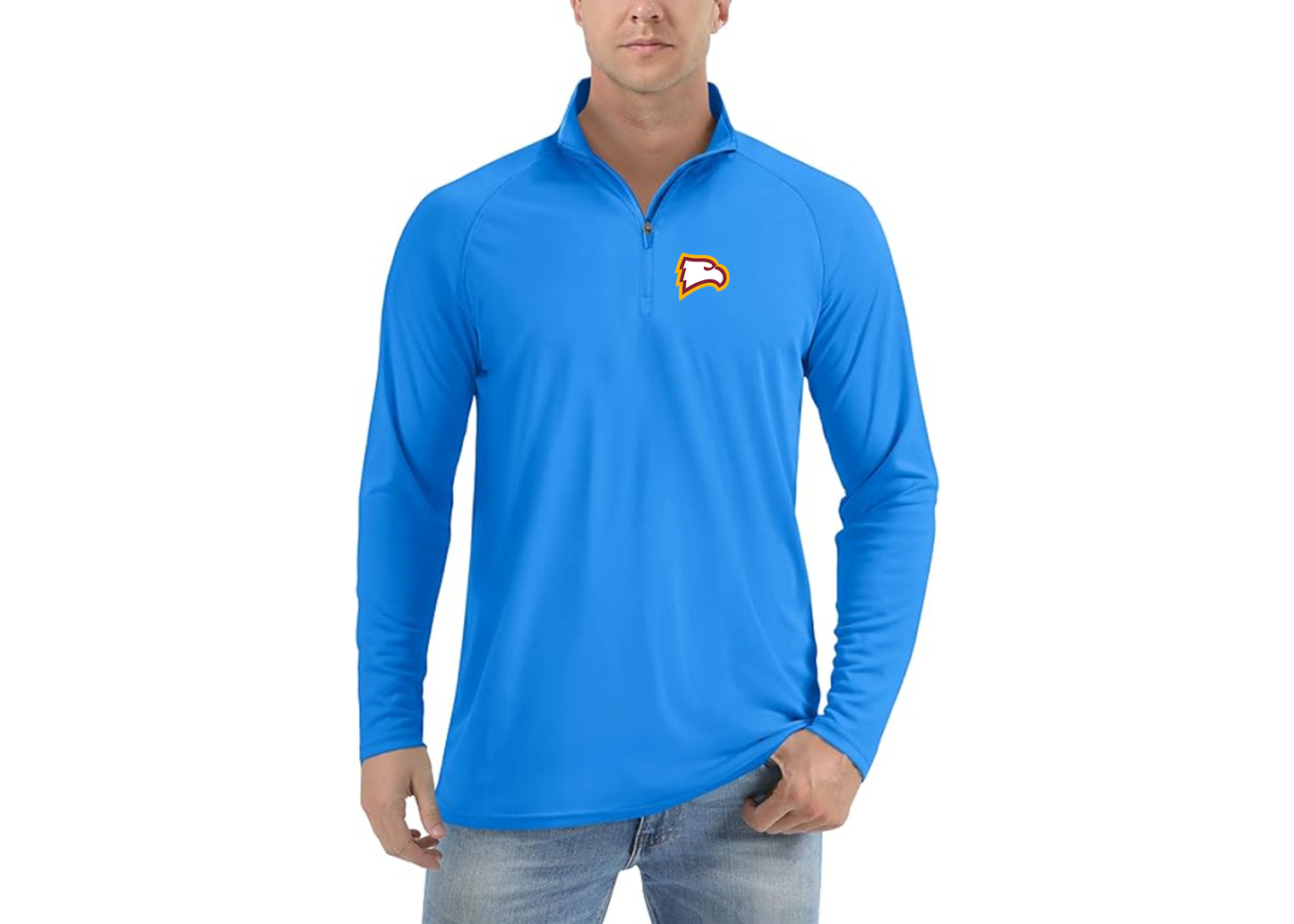 Men's Winthrop Eagles Lightweight Quarter-Zip Athletic Shirt Long Sleeve Performance Wear