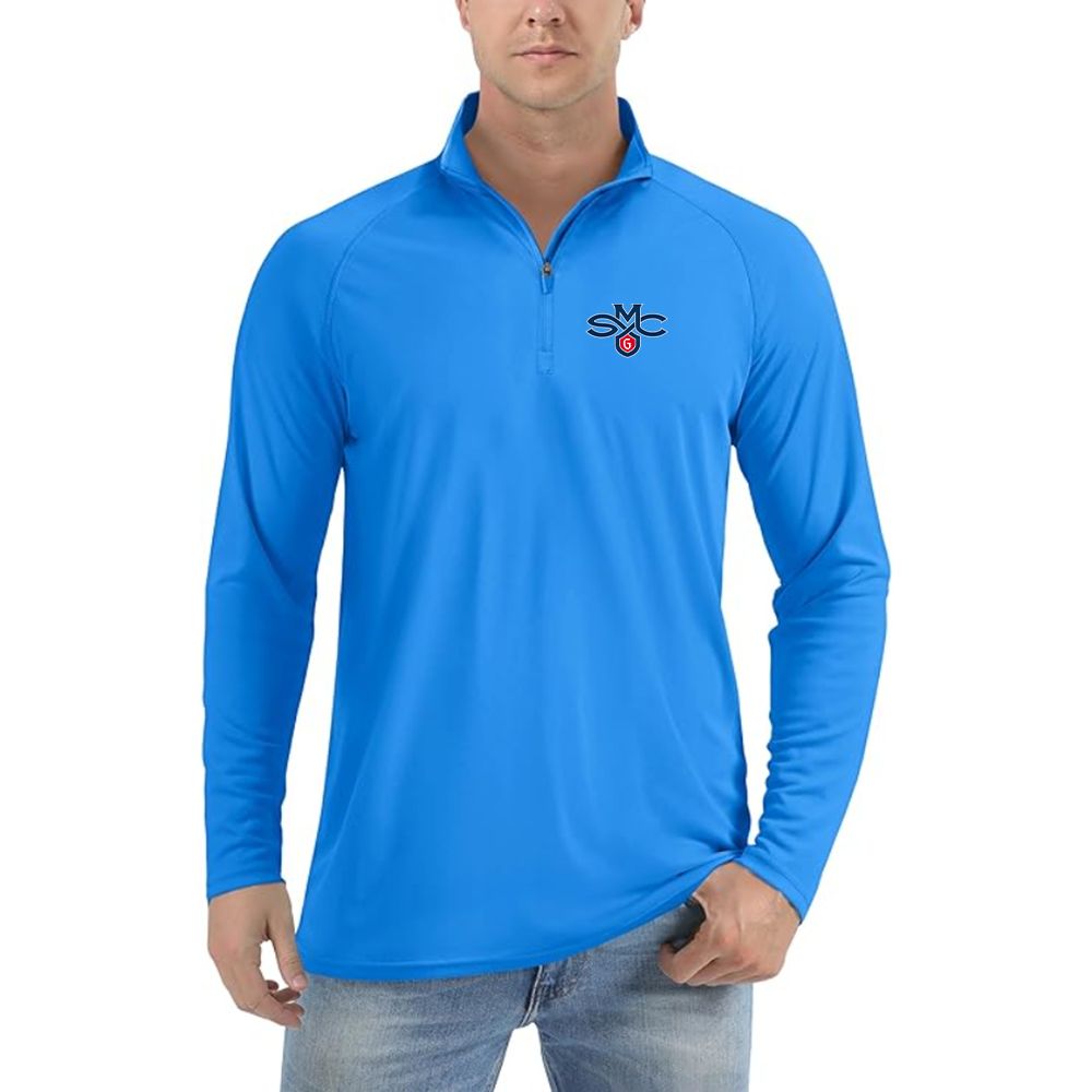 Men's Saint Marys Gaels Logo  Lightweight Quarter-Zip Athletic Shirt Long Sleeve Performance Wear