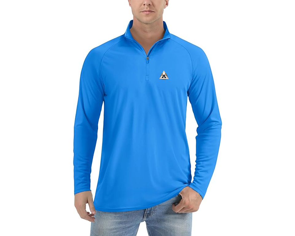 Men’s Hansa Logo Lightweight Quarter-Zip Athletic Shirt Long Sleeve Performance Wear