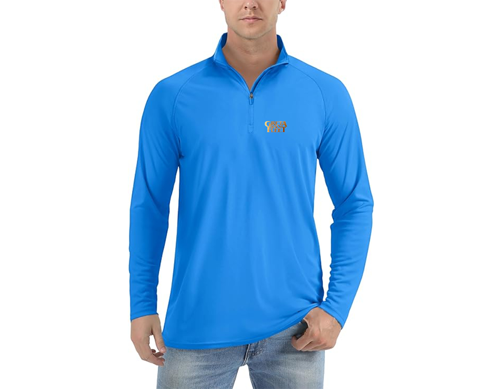 Men’s Greta Van Fleet Logo Lightweight Quarter-Zip Athletic Shirt Long Sleeve Performance Wear