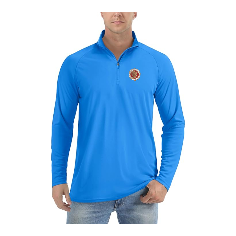 Men's Minerva Cars Logo Lightweight Quarter-Zip Athletic Shirt Long Sleeve Performance Wear
