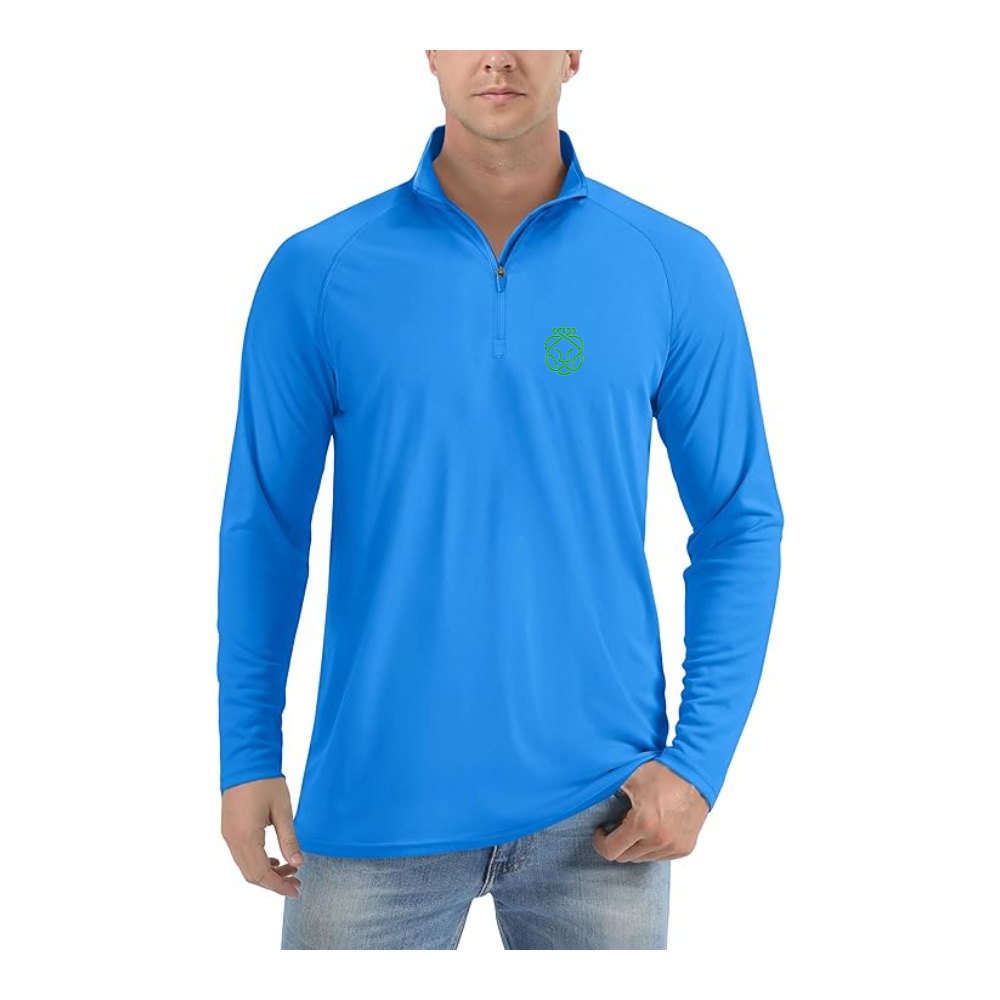 Men's Ahold Delhaize Symbol  Lightweight Quarter-Zip Athletic Shirt Long Sleeve Performance Wear