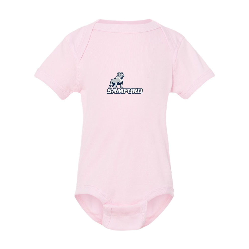 Samford Bulldogs Logo Rabbit Skins Infant Baby Rib Bodysuit