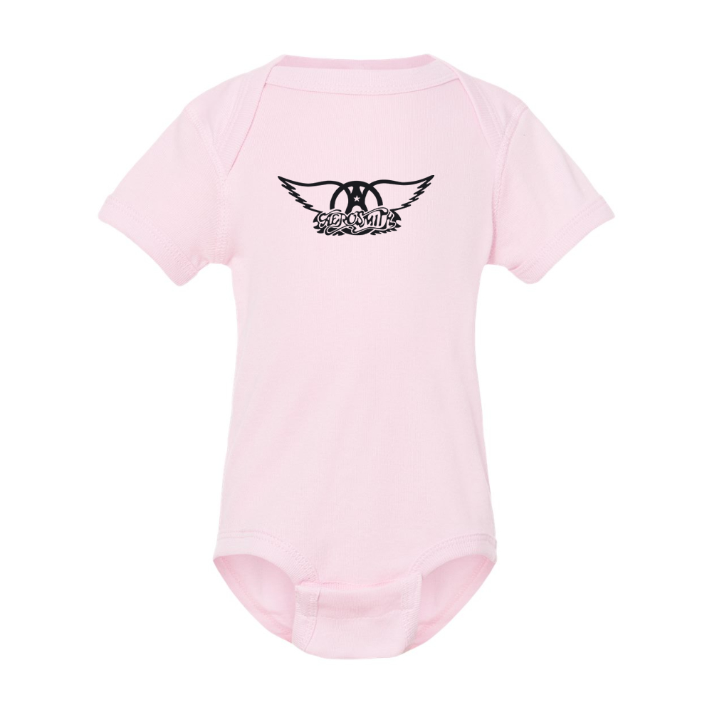 Aerosmith Logo  Rabbit Skins Infant Baby Rib Bodysuit